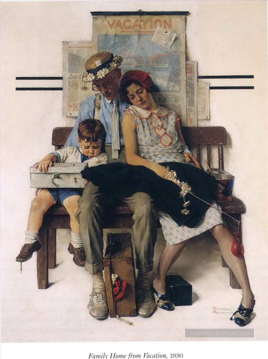 ノーマン・ロックウェル 休暇中の家族の家油絵